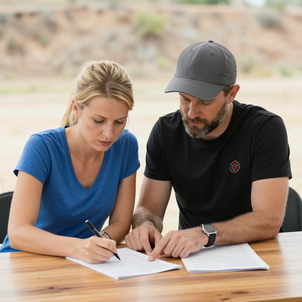 A Shield instructor helping a client with firearm license motivation