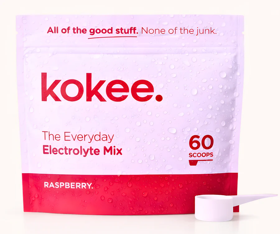 A bag of Kokee Hydration drink powder
